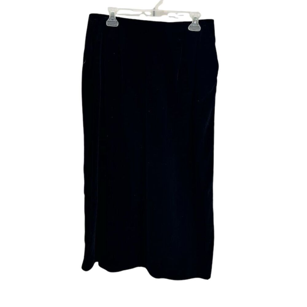 Susan Bristol Women's Black‎ Velvet Maxi Skirt Plus Size 14 Formal Long